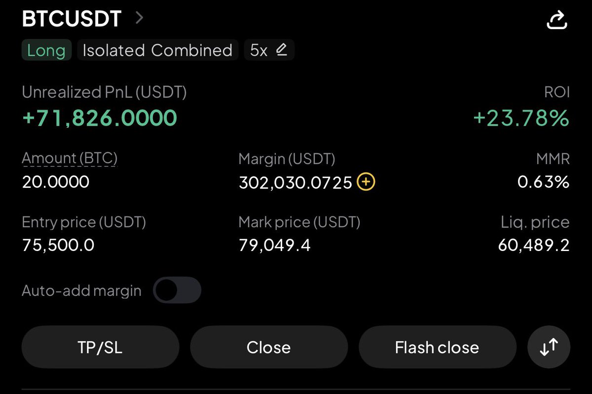 cryptorover's tweet photo. #Bitcoin bouncing and $71k profit 🚀 https://t.co/NANIjOA5Yc