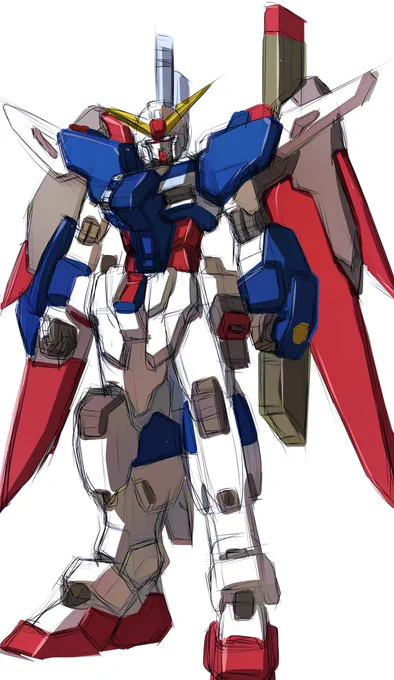 昔描いた ガンダムを 生成AIです #ガンダム #ガンダムSEEDFREEDOM #デスティニーガンダム #生成AI