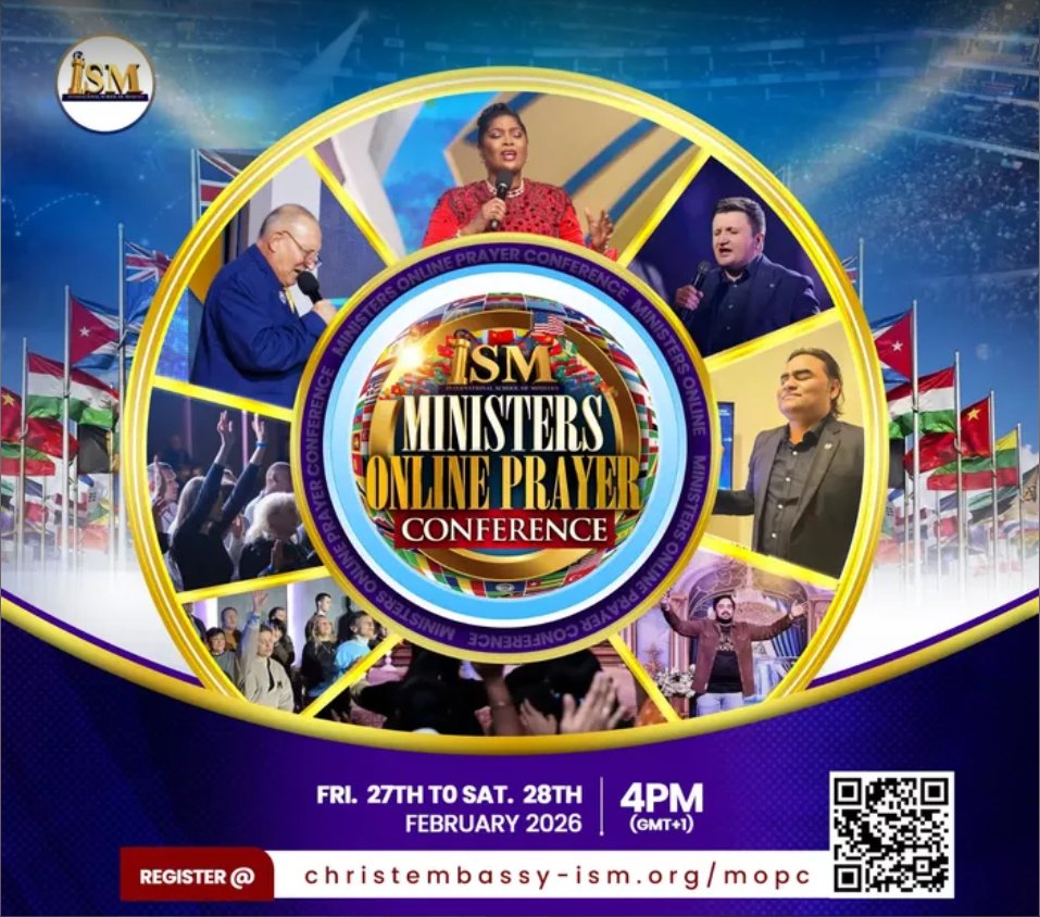 GlobalMinister_'s tweet photo. The time to pray is NOW! Join us for the ISM Ministers Online Prayer Conference!
Date : 27th - 28th February, 2026
Register NOW: https://t.co/vk74EkYXZG 

#ISMMOPC
#ISM2026
#GlobalMinistersPrayerConference
#GMPC2026
#MOPC2026 https://t.co/7Da3YYfQMA