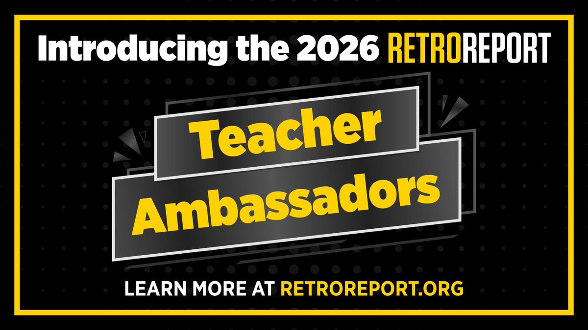 RetroReport's tweet image. 4/ Our 2026 Teacher Ambassadors is a network of more than 400 secondary educators who are advocates for Retro Report resources within their networks. Ambassadors provide crucial feedback and help us better understand the needs of teachers. Learn more about our Ambassadors here:
