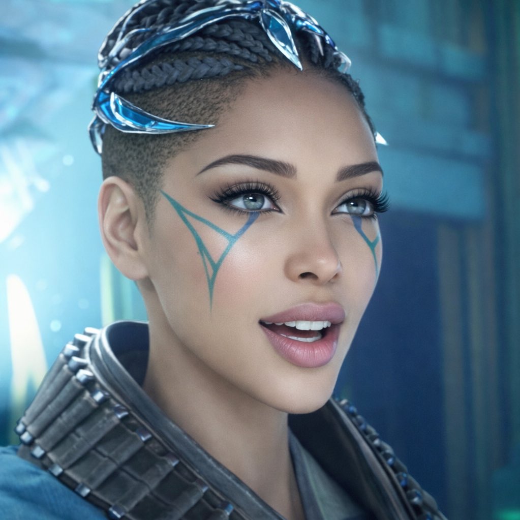 SmashJT's tweet image. I asked ChatGPT to make her beautiful 🤣 

Maybe this is all studios need to start doing if they want sales and avoid layoffs!?