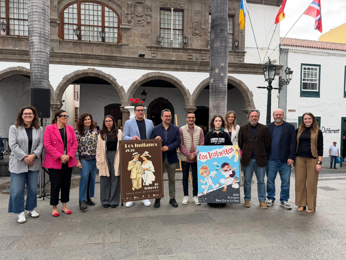 ElTimeLaPalma's tweet photo. Santa Cruz de La Palma presenta los carteles de Indianos e Indianitos y avanza la programación del Carnaval 2026 https://t.co/iipkmXeRvA #lapalma #eltime #noticias #canarias #indianos #carnavales https://t.co/dlgLp3vXle