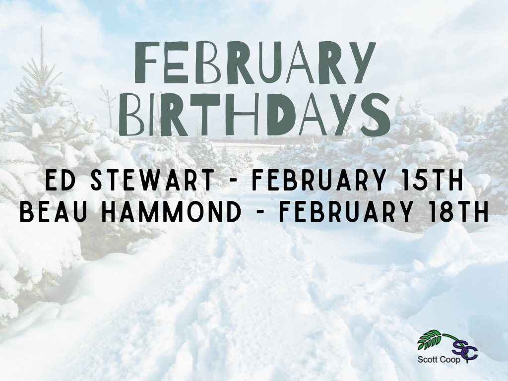 Happy birthday to our employees celebrating a birthday with us this month! #scottcoop