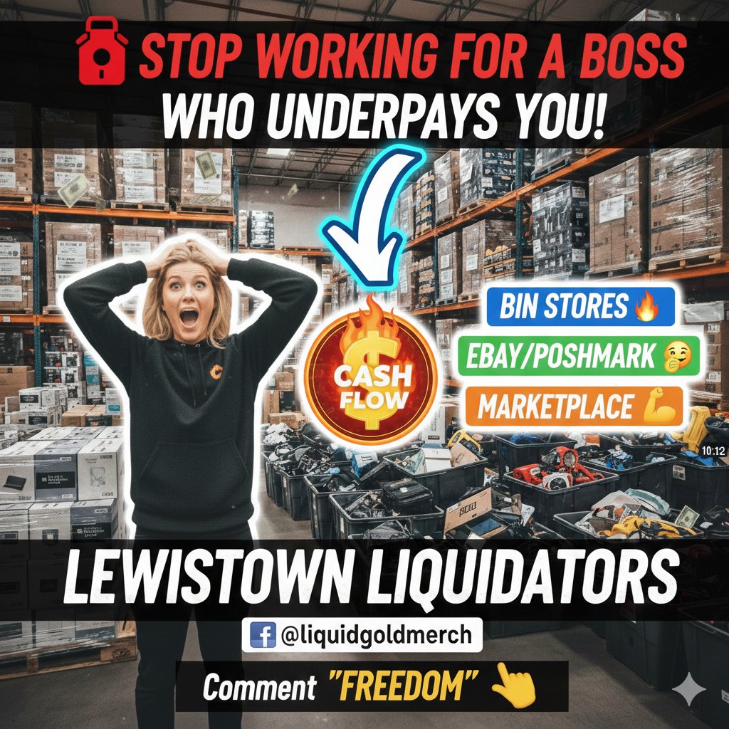 prplwiredwizard's tweet photo. 🚨 STOP WORKING FOR A BOSS WHO UNDERPAYS YOU! 🚨 The average person spends 40 hours a week making someone else rich. 📍 FOLLOW US ON FACEBOOK FOR ALL THE INFO : https://t.co/FIpjRhN0Qr... #ResellerHustle #SideHustleIdeas #BinStoreInventory #LewistownPA #LiquidationDeals https://t.co/W41jn9eUZ1