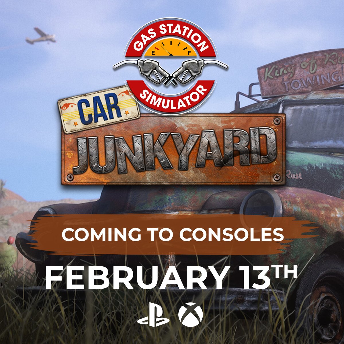 🚗🛠️ Car Junkyard DLC launches on February 13 for PlayStation &amp; Xbox 🎮

Console players — get ready to expand your station and take on the junkyard business!