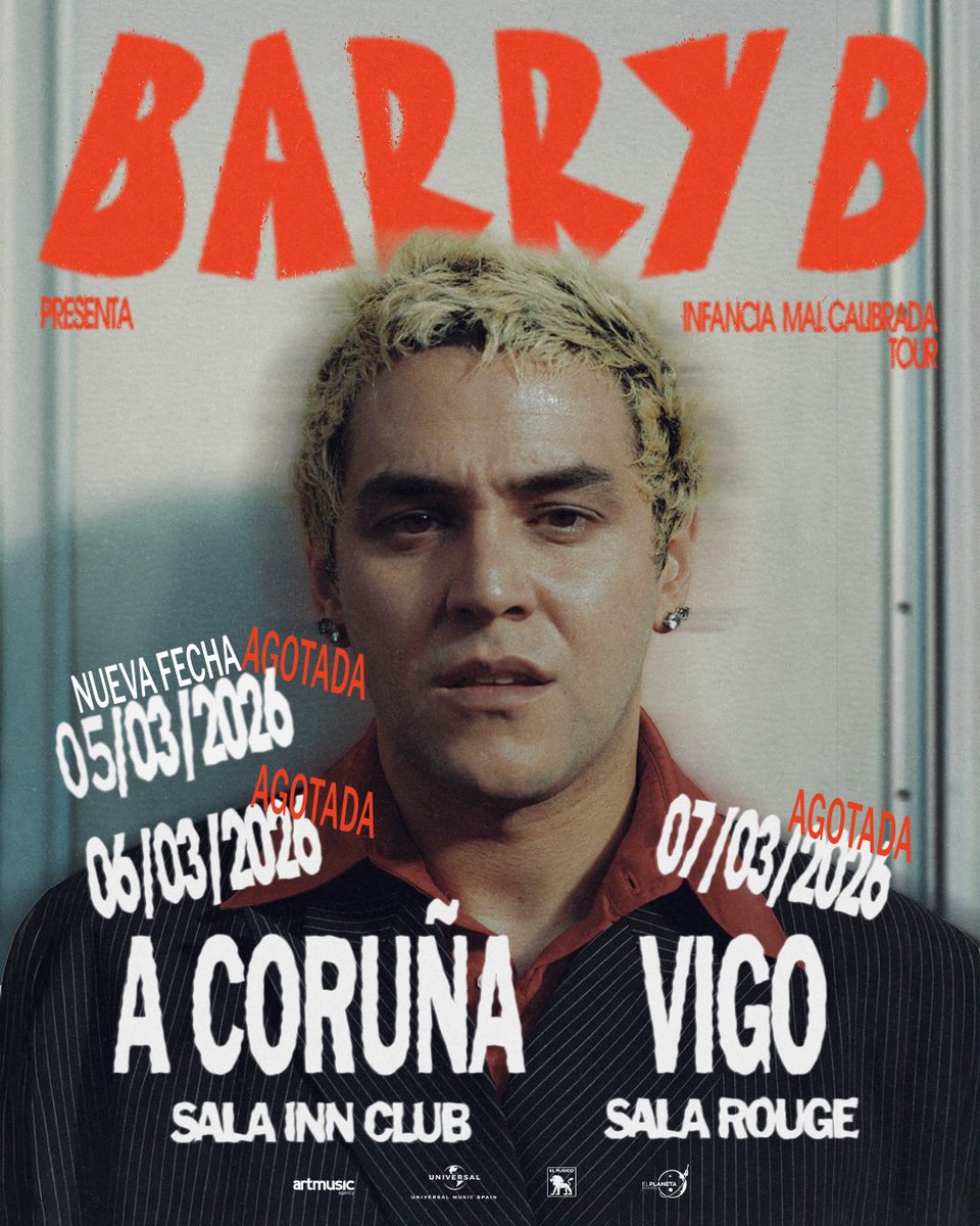 ❌❌❌ Triple Sold Out de Barry B en Galicia.