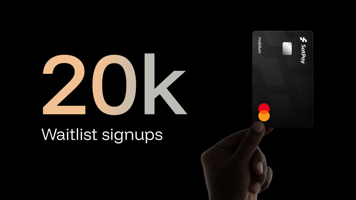 More than 20,000 people have already signed up for the SatPay waitlist.

The demand for a Bitcoin neobank is undeniable.

Secure your spot now for early perks, BTC giveaways, and exclusive rewards. 👇
satpay.app