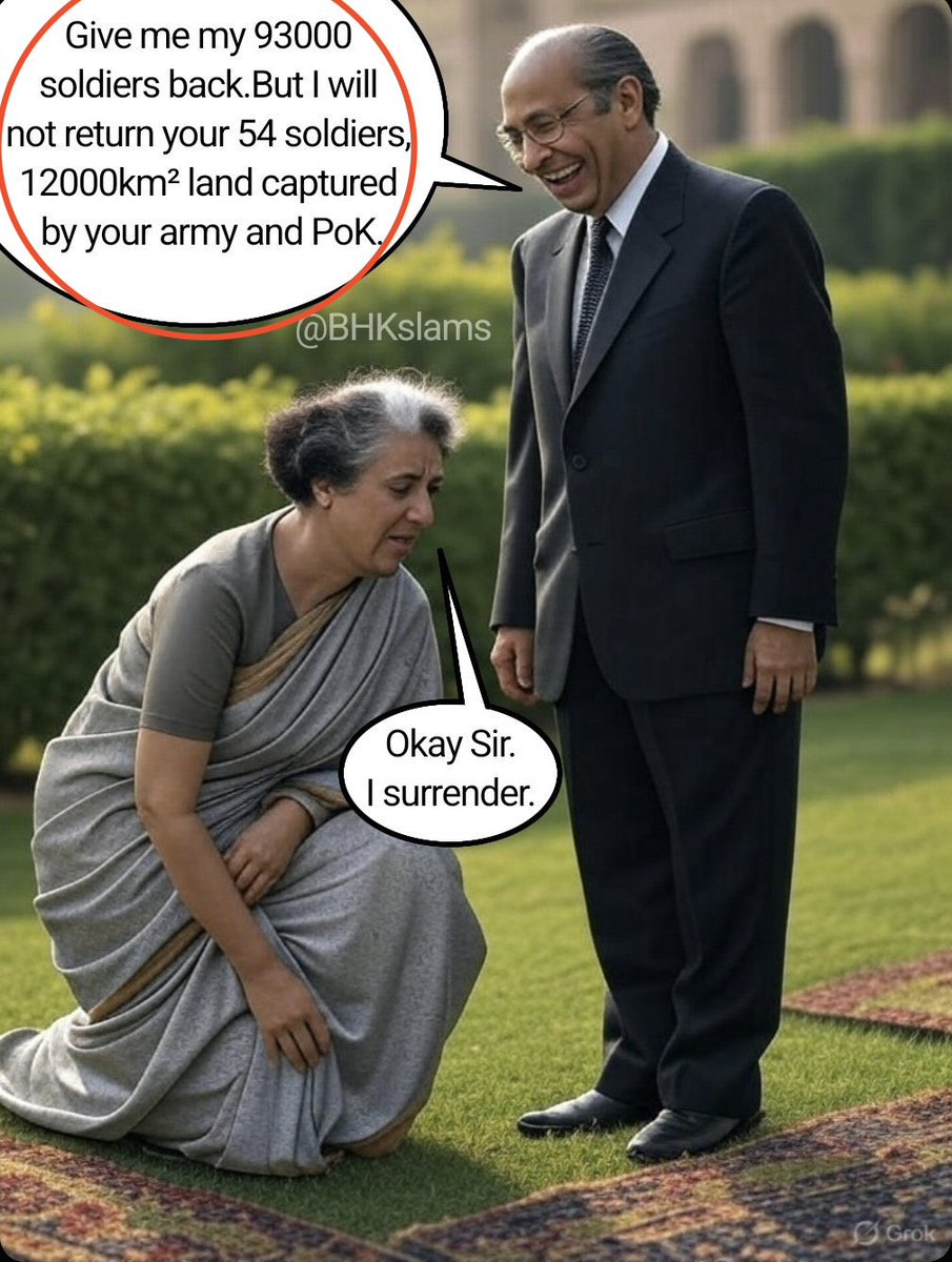 bvkamdar's tweet photo. @INCIndia दो कौड़ी के पाकिस्तान के आगे घुटने टेके ओर हिंदू के पैसों से 93 हज़ार पाकिस्तानी सैनिकों को 3 साल तक बिरयानी परोसी गई,लेकिन भारत के सिर्फ़ 54 वीर सैनिकों को पाकिस्तानी हाथों में मरने के लिए छोड़ दिया 😡
सोचो,हिंदू के पैसों से तीन साल तक 93 हज़ार पाकिस्तानी हिजडो को चिकन परोसी गई https://t.co/TNWunLv1H7