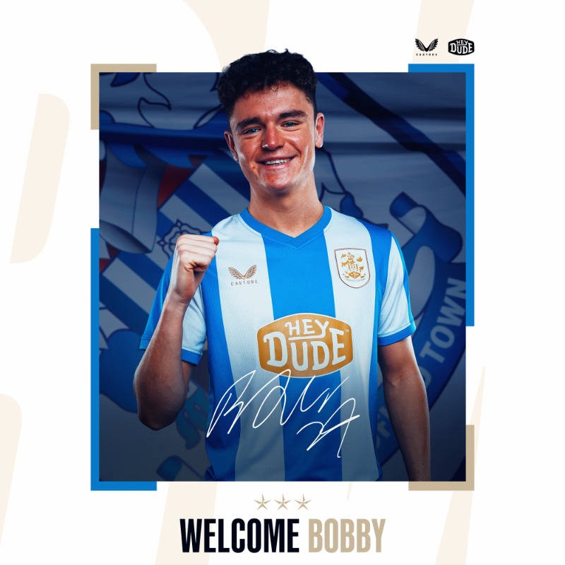 htafc's tweet photo. ✍️ We’re delighted to announce the loan signing of forward Bobby Wales from Sky Bet Championship club Swansea City until the end of the season! 

Comments from Liam Manning, Chris Markham and Bobby Wales ⤵️

Welcome to Huddersfield, Bobby 💙

#htafc