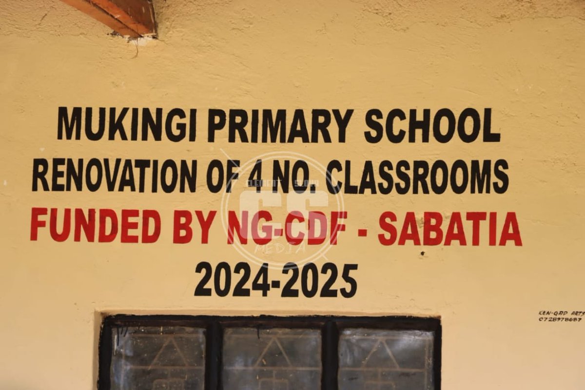Hon_Sloya's tweet photo. Now completed, the renovation of four classrooms at Mukingi Primary School marks a significant milestone in creating a safe, dignified, and learner-friendly environment for quality education.
#EducationMatters https://t.co/k4ldrFLqP0