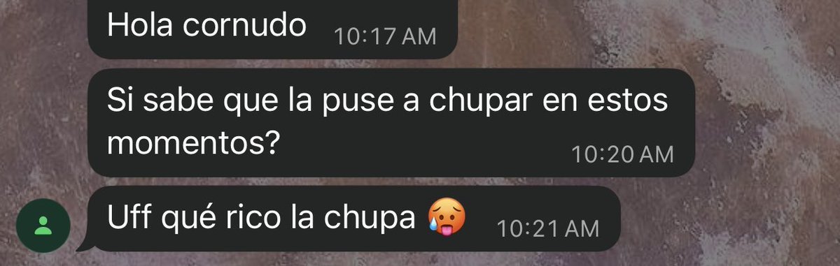 cornudo_mede's tweet photo. @juliansumiso Una de tantas anécdotas es que mi novia se cogió a un tío quien le llevaba ganas desde hacía tiempo. 
Me di cuenta porque yo estaba en el trabajo y me llegó este mensaje a whatsapp.

También lo ha hecho con compañeros del gym, del estudio, con profesores y conductores de uber. https://t.co/rzeB4nyKtI