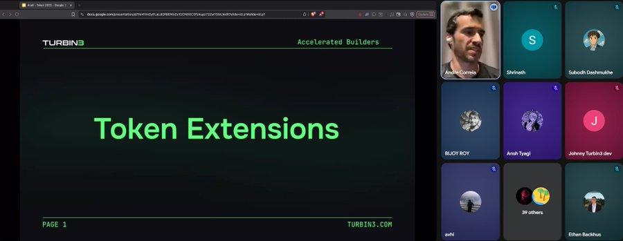 001Subodh's tweet photo. Day 1 of the Accelerated Builders at @solanaturbine! π
Kicked things off with a deep dive into Token Extensions.
Excited to ship something massive with this crew. Letβs build. π οΈ
#Solana #Turbin3 #TokenExtensions @japarjam https://t.co/R49zTYKIPo