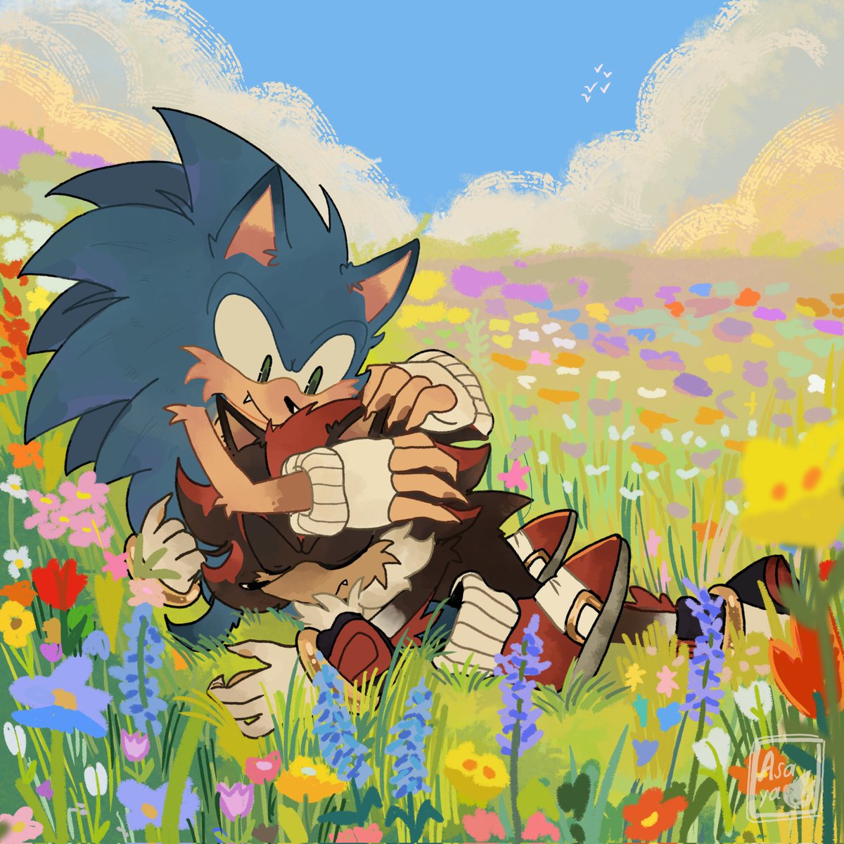 asaya430's tweet image. A Nap in a Field of Flowers (っ˶ ˘ ᵕ˘)ˆᵕ ˆ˶ς)

[#ShadowTheHedgehog #SonicTheHedgehog #sonadow #Shadonic #wildhogAU]