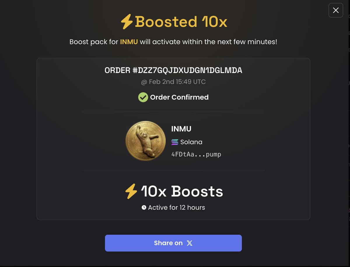 inmucoin's tweet image. DEXSCREENER BOOST
こんなんなんぼあってもいいですからねぇ〜🔥
#memecoin #pumpfun #BOOST