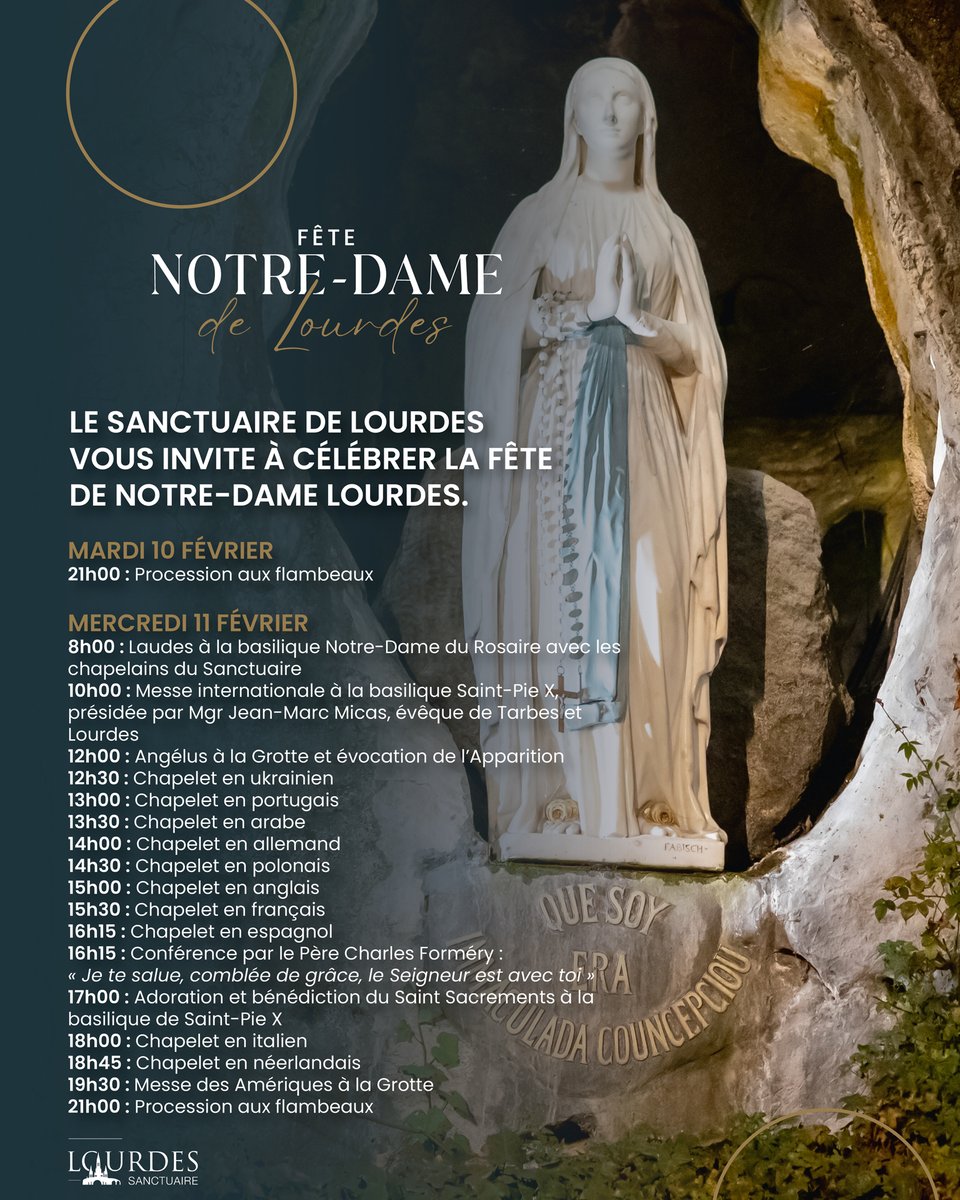 Sanctuaire Notre-Dame de Lourdes tweet media