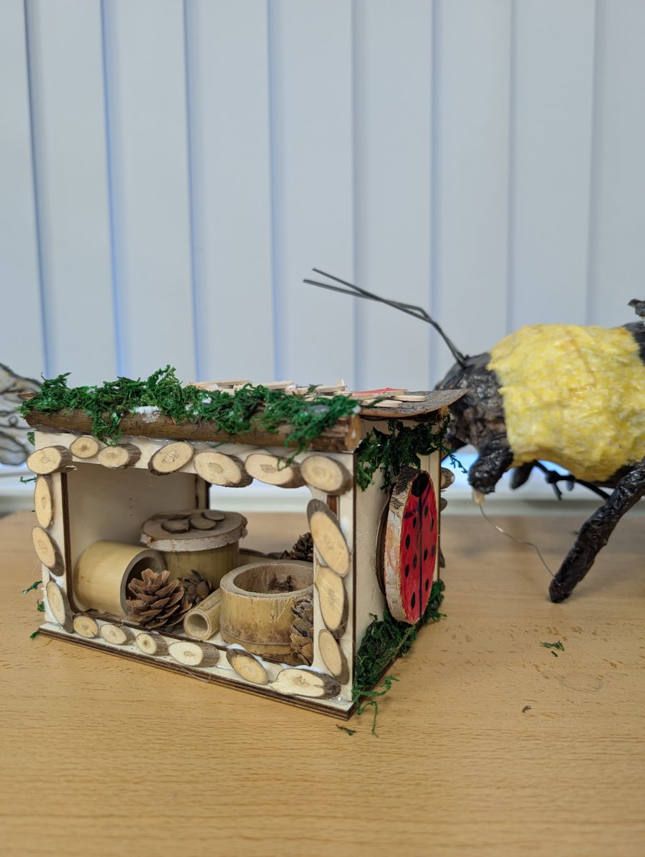 Rotherhamcreat2's tweet image. A fab afternoon @RockinghamJI Year 1 and 2 children and their families have been exploring the The Living Planet, looking at mini beasts. We have developed our creative art skills by designing and making a Bug Hotel and a Bug Magnifying Glass. #fabulousfamilies #learningtogether