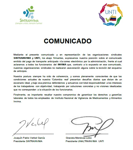 ¡Comunicado importante!