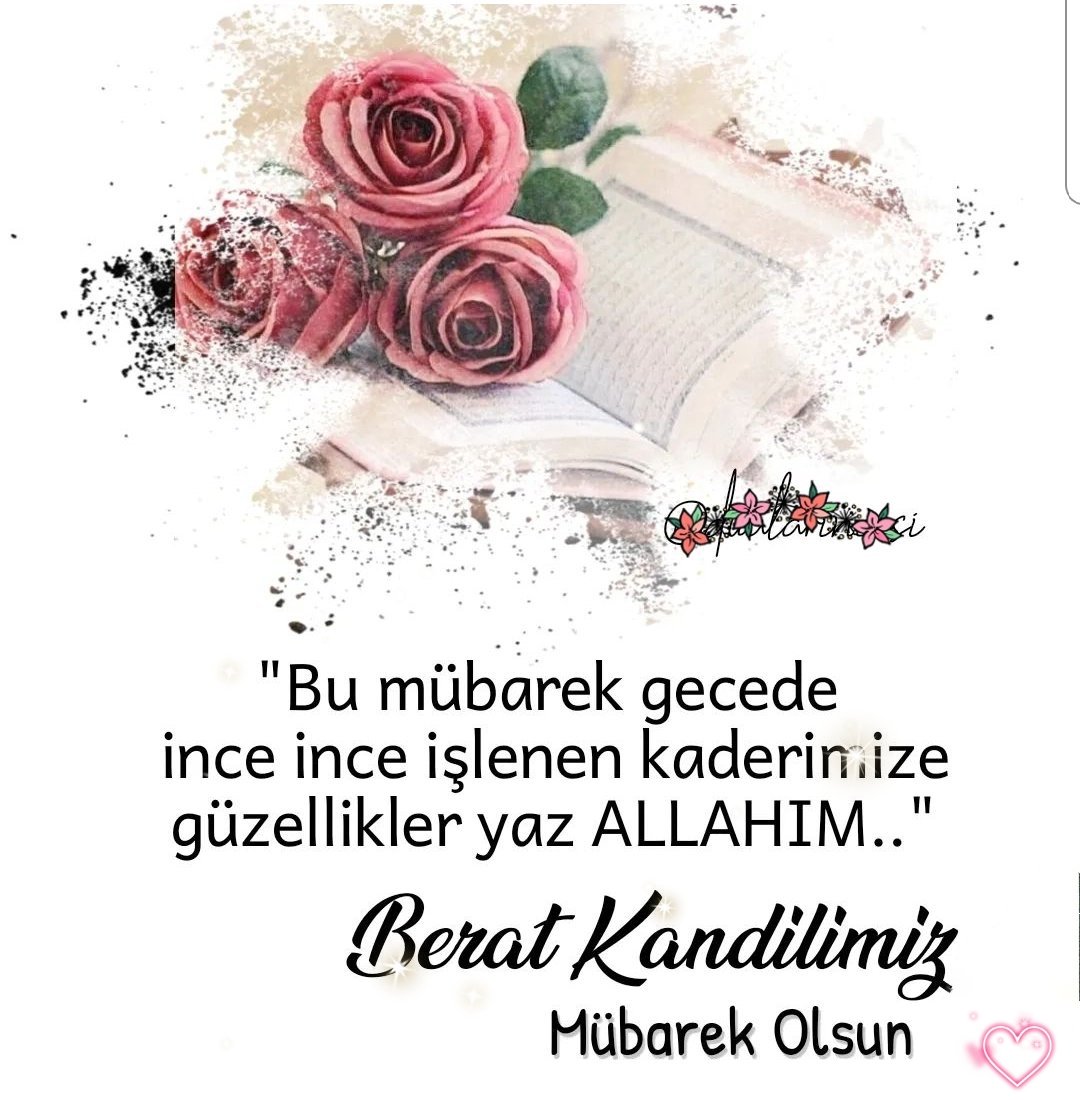 egzO_tik's tweet photo. Berat: beri olmak, aklanmak, temiz ve suçsuz çıkmak demekmiş.
Berat Kandili'nin anlamı gibi temize çıksın yollarımız. Allah kaderimizi güzel yazsın...
Gönlümüzdeki tüm dualarımızın kabul olması dileğiyle 🙏🍀
#BeratKandili
#HayırlıKandiller #BeratKandilimizMübarekOlsun https://t.co/ONBjzeSjCb