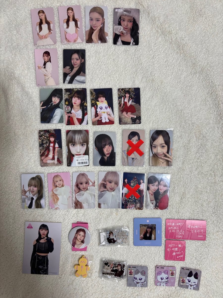 5Yuui15's tweet photo. ME:I 交換

譲:画像1、2枚目

求:画像3枚目の佐々木心菜トレカ＜買取

缶バッジやココニャなどのグッズも求めてます😸

難しいかと思いますがお心当たりのある方お声がけ下さい🙌🏻 ̖́-

#ME_I #ME_I_買取 #ME_I_交換 https://t.co/bqjOXB0bwj