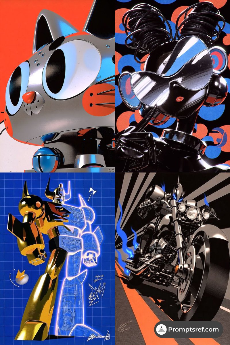 Retro metallic examples