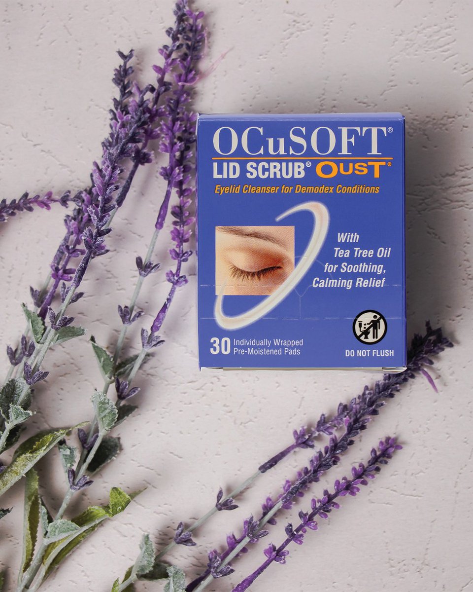 Refresh your lid hygiene routine 👁️✨ OCuSOFT Lid Scrub Oust is designed to cleanse the eyelids, remove debris, and help address Demodex mites. A simple daily step that helps support cleaner, more comfortable eyes.