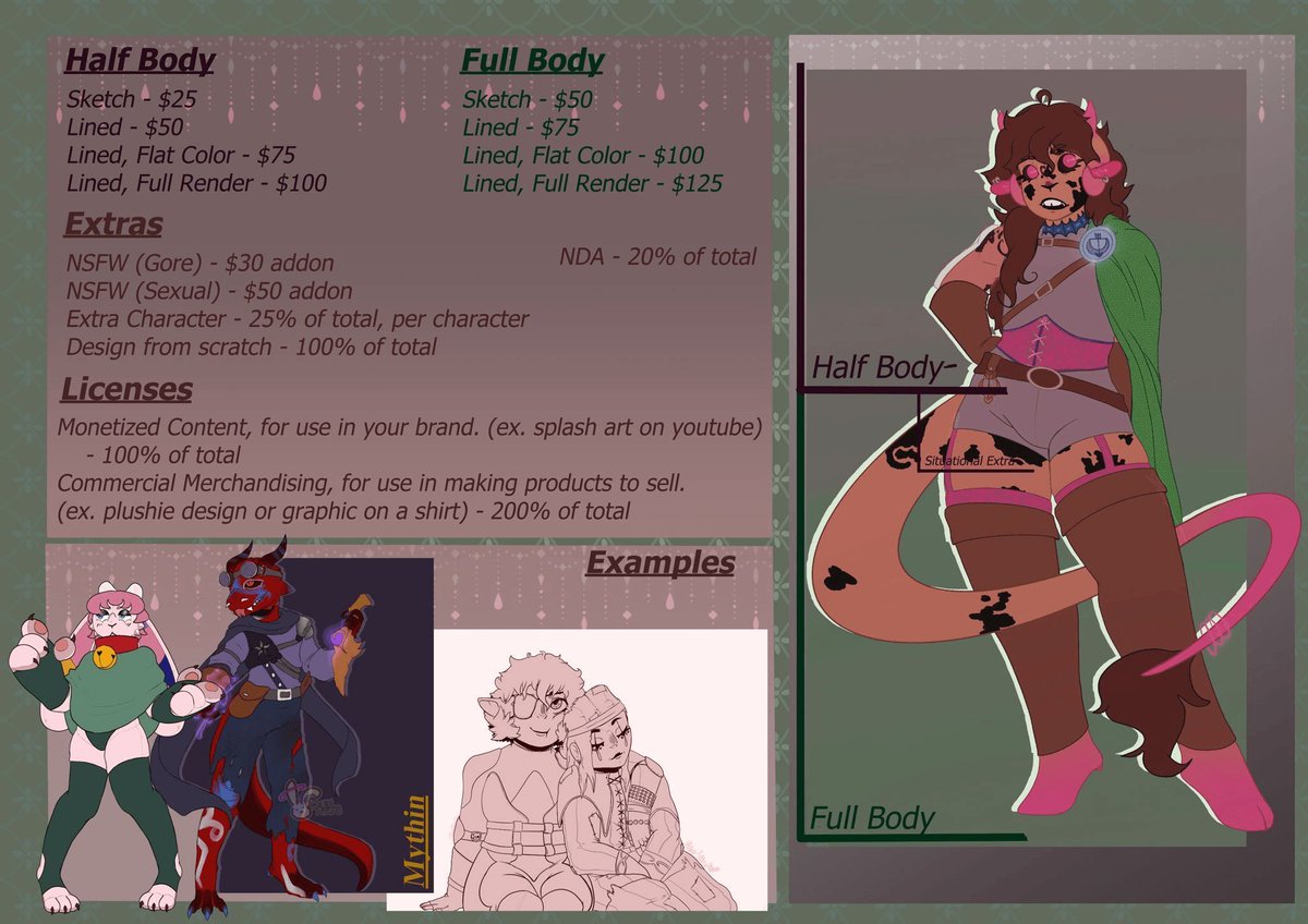 BuniVir's tweet photo. Updated #commissionprices for 2026!

Halves starting at 25 usd, Fulls starting at 50 usd, Icons starting at 15 usd
NSFW, extra characters, and "from scratch" design fees may apply

To request contact via #vgen (🔗 below or in my carrd) https://t.co/baFeFUau29
