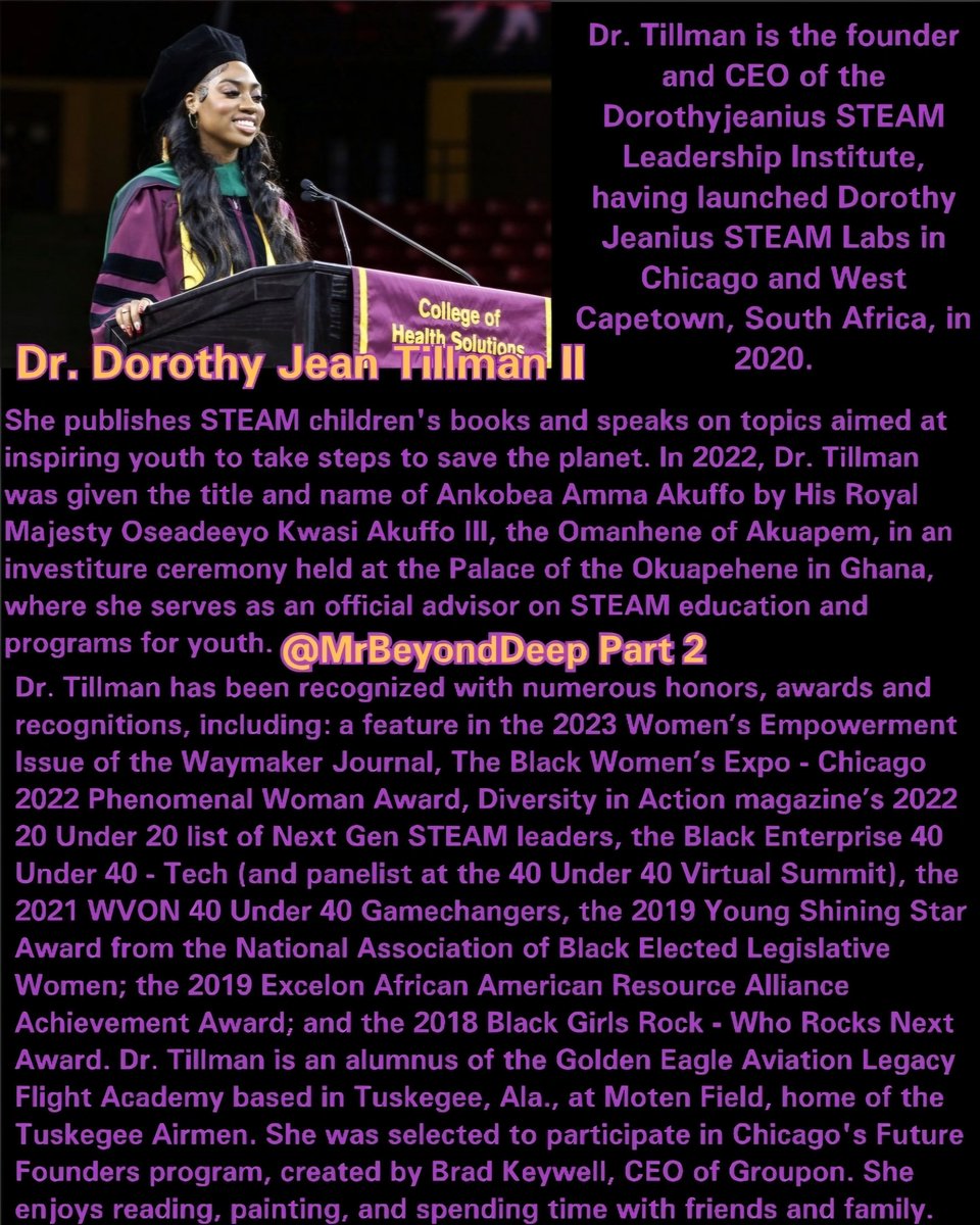 MrBeyondDeep's tweet image. #Black #BlackHistory #History #BlackHistoryMonth #DrDorothyJeanTillman