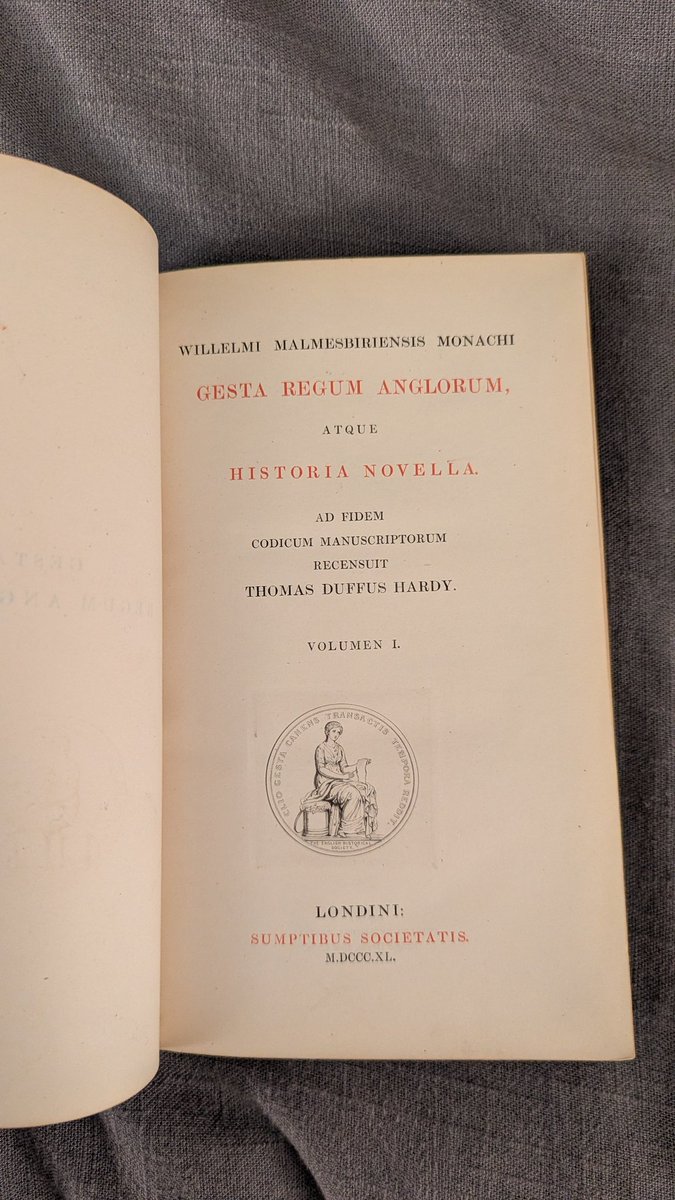 analog_sam's tweet photo. I got this copy of vol. 1 (of 2) of William of Malmesbury's 12th century history of English kings. Published 1850. Living so large rn https://t.co/Mlo4cbqbF6