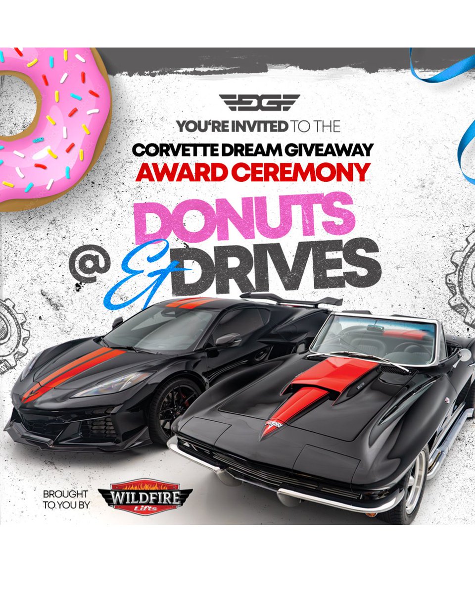 Live in the Tampa Bay area? Join us on Feb. 14th in the Dream Giveaway Garage at 12955 Starkey Road Suite 3700 in Largo, FL for both a cars and coffee- called Donuts &amp; Drives and our 2025 Corvette Dream Giveaway Winner's Award Ceremony! The fun starts at 8 AM.