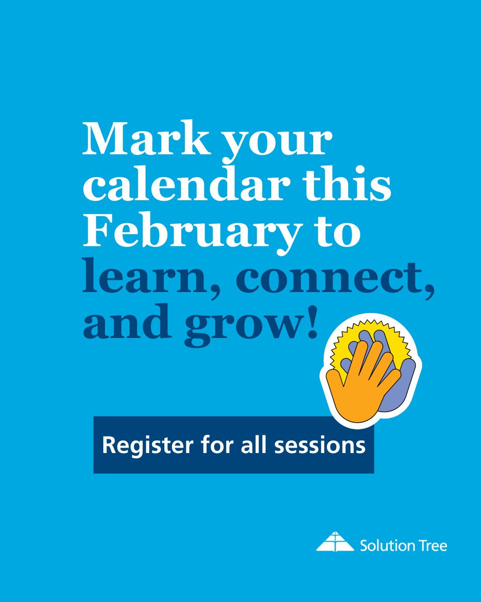 SolutionTree's tweet image. Two webinars. One month. Endless learning. 👇
🤖 Advance your practice with AI
📊 Learn from real district math leaders

Register here:
AI 👉 solutiontree.zoom.us/webinar/regist…

Math 👉 solutiontree.zoom.us/webinar/regist…

#TeacherPD #EdWebinars #LearnAndGrow