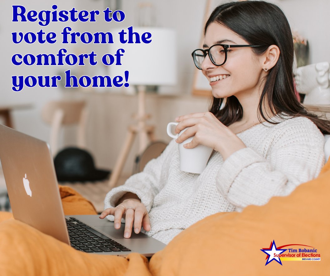 Need to get registered to vote but you don’t want to leave the comfort of your warm home to get to one of our administrative offices? Simply visit VoteBrevard.gov and register to vote online!