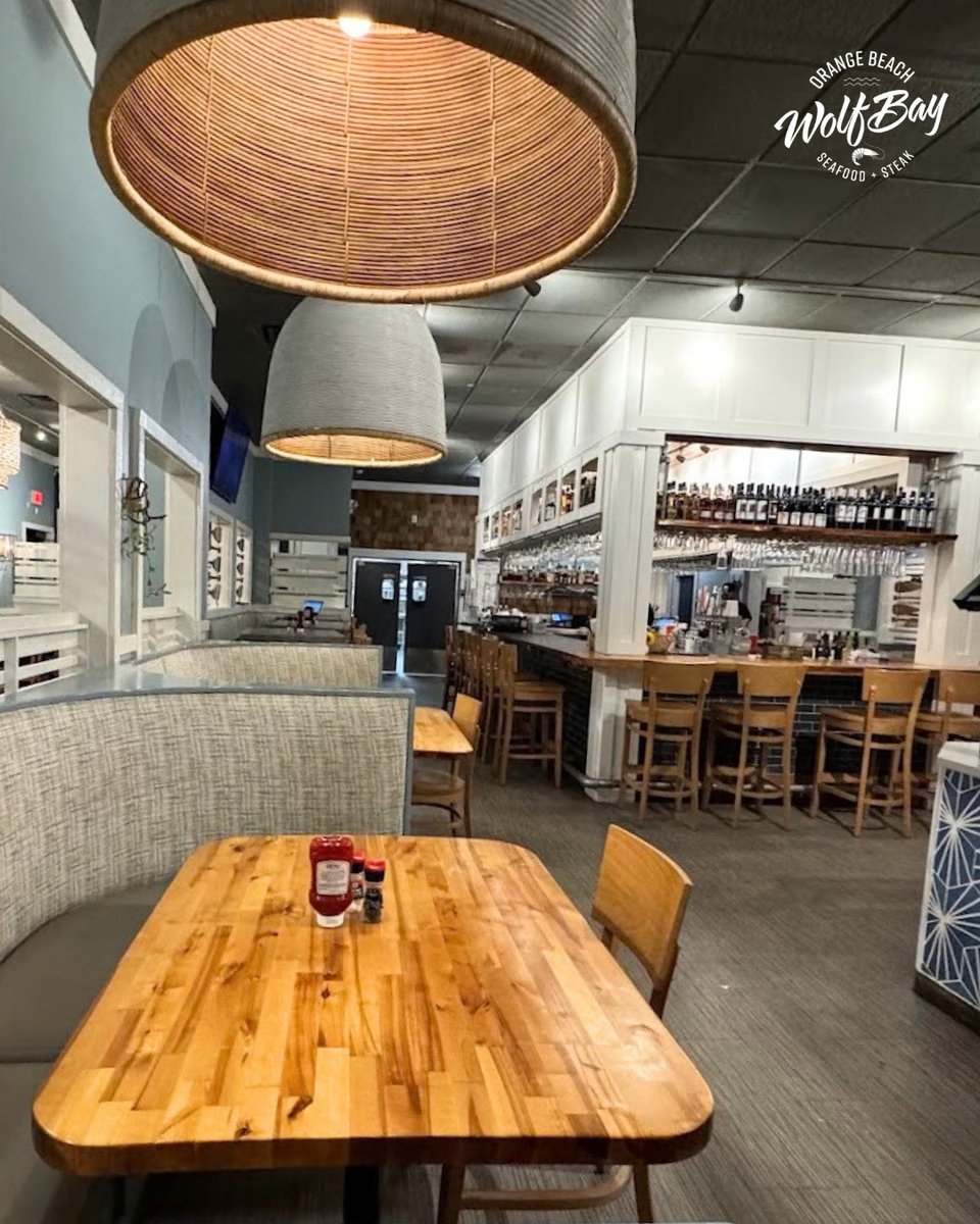 Your table awaits! Come see us in Orange Beach, we open at 11! 

#OrangeBeachEats #OrangeBeachAL #CoastalDining #BeachDayBites #LunchPlans #GulfCoastEats #BeachTownFood #WolfBay