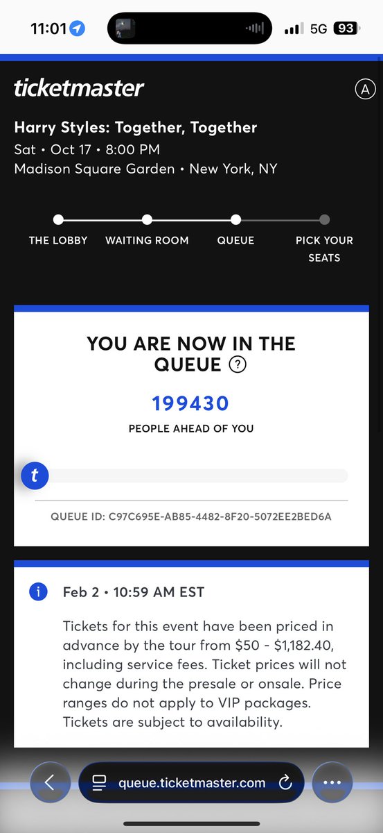 tpwkashlyn's tweet photo. my queues this morning, you would think they would start seeing how i’ve been in every queue with these exact high numbers https://t.co/z91DZo7Fpa