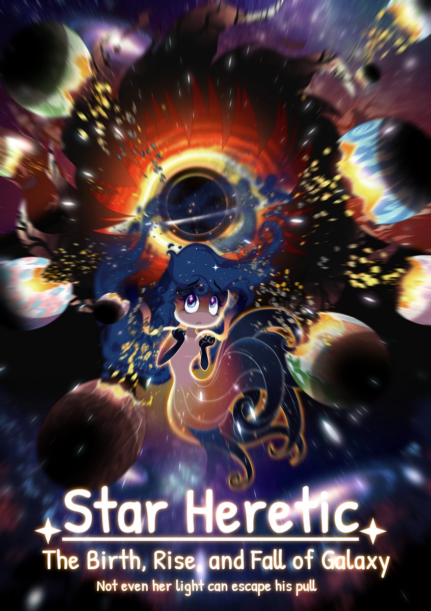 cultofgalaxy's tweet image. The cover for the origin of Galaxy and her firstborn star, Blackhole.

Read the full comic here
cultofgalaxy.com/comics/birth-o…