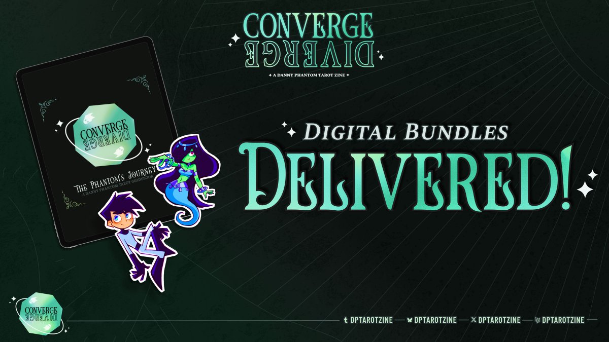💫Digital Bundles Delivered! 💫 

Time to check those inboxes! We foresee there are many digital goodies waiting there for you.

#dptarotzine #dptarot #phandom #zines #fanzines #leftovers