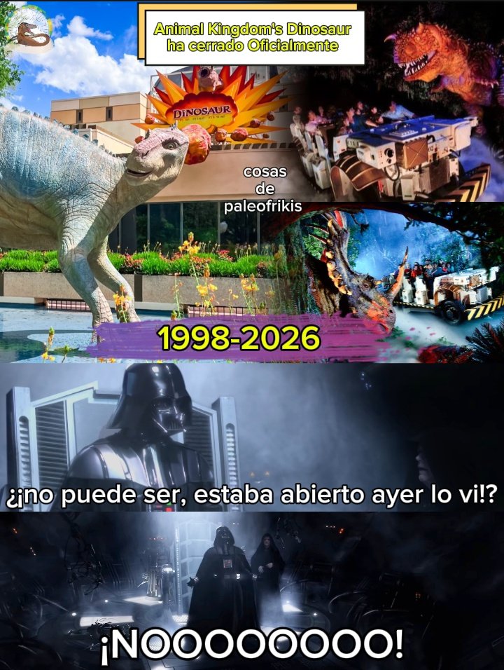 la atracción Animal Kingdom's Dinosaur de Walt Disney World oficialmente ha cerrado, este parque abrió en 1998 originalmente como "Countdown to Extinction", posteriormente fue renombrado a Dinosaur en 2000 para promocionar la película, el día de ayer fue su último día abierto