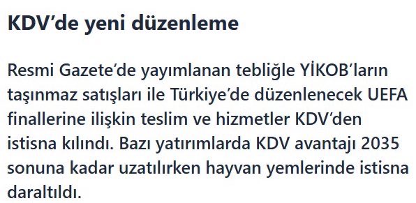 İngiltere gibi ülkelerde nüfus politikası bir tercih değil, bir gelecek meselesi olarak ele alınıyor.
Bu nedenle 0–14 yaş grubundaki çocuklara yönelik tüm ürün ve hizmetlerde %0 KDV uygulanıyor.
Türkiye’de ise KDV’de yapılan yeni düzenlemeler tartışmalıdır.
Elbette vergi