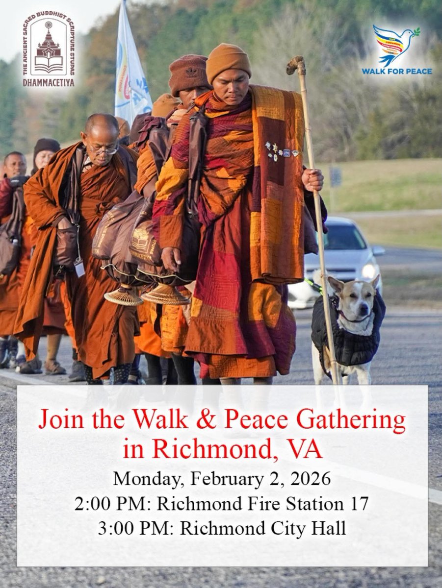 richmond_mcc's tweet image. Governor Abigail Spanberger and Richmond City Mayor Danny Avula will be hosting a peace gathering for the Walk for Peace Monks #RVA #mccrichmond walks for.peace with them. May they source of all good be with them and us.#walkforpeace