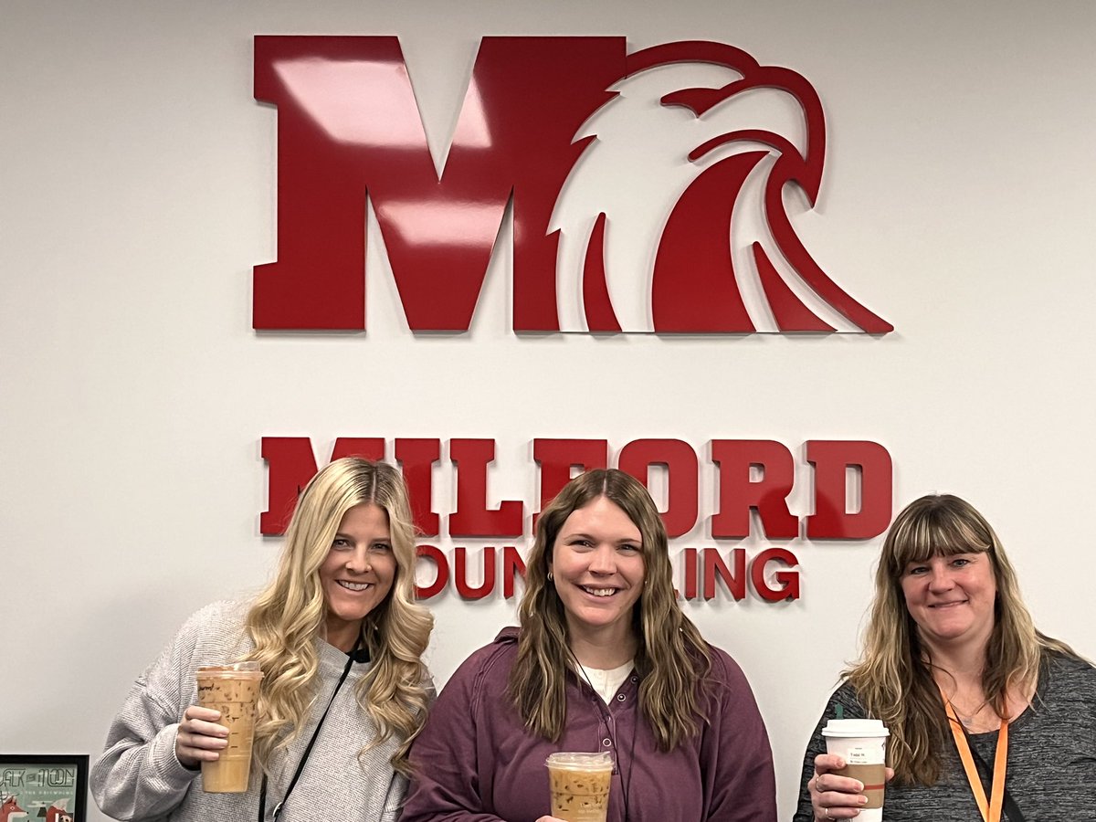MMS_ToddWells's tweet photo. Milford Middle School wouldn’t be what it is without these three fantastic school counselors! Happy School Counselors Week. We appreciate everything you do for our students and staff. @Milford_Schools https://t.co/pHB62XqbXX