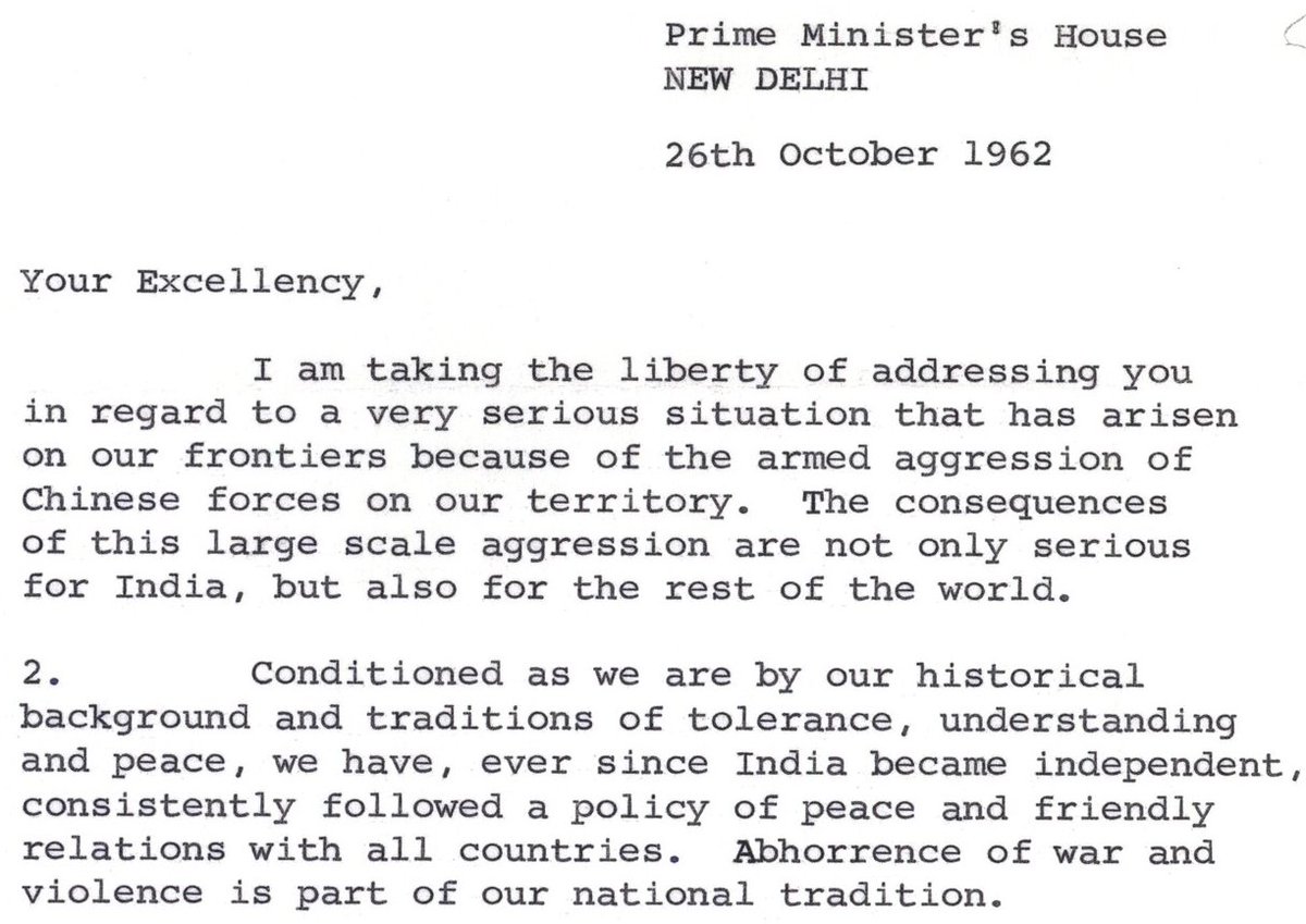 anujdhar's tweet image. In Top Secret letters to US President Kennedy, Prime Minister Nehru sought military help to save India from the Chinese. The land of ahimsa was no match for the land of dragon. Subhas Bose had seen this coming decades earlier.