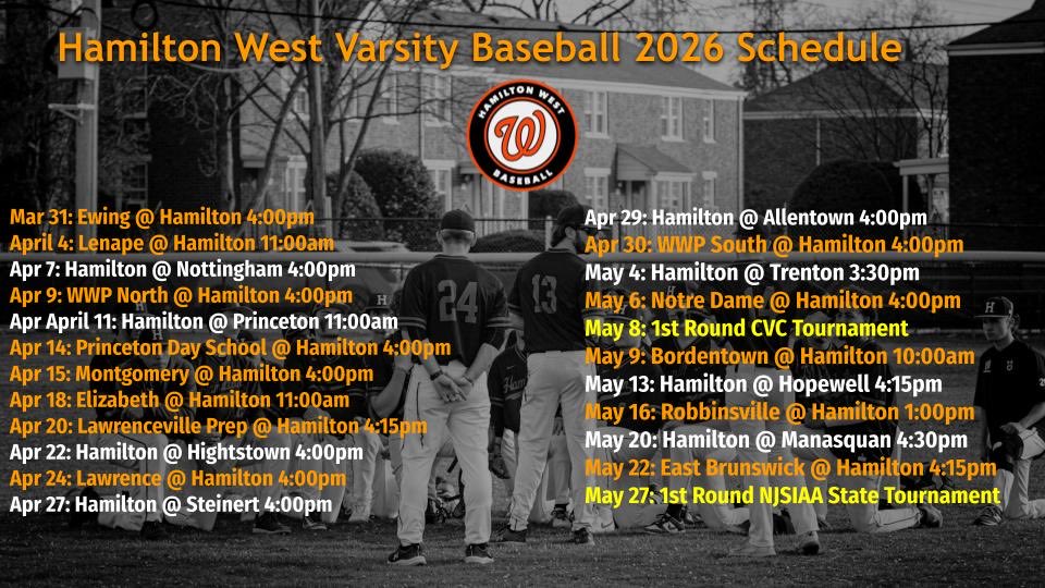HAMILTON WEST Baseball tweet media