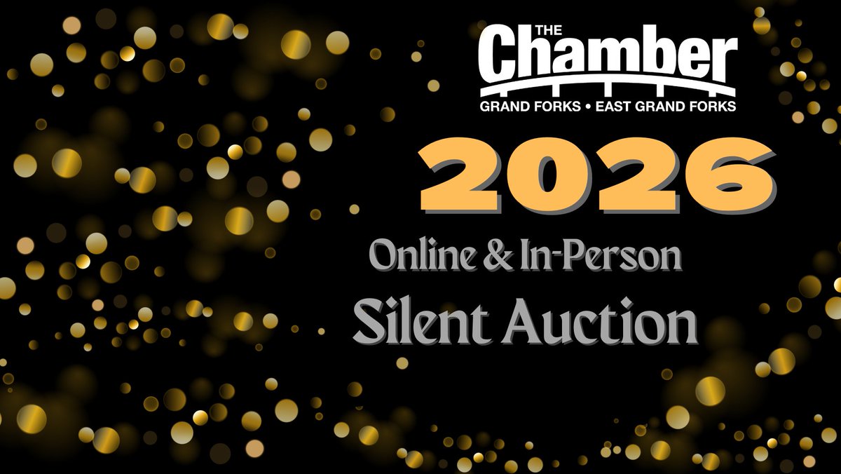 🔔 LIVE NOW: The Chamber Silent Auction is open.  Bid online through Feb. 5 at 7:30 pm and support The Chamber’s mission.  👉 2026annualdinner.cbo.io #TheChamber #SilentAuction #GrandForksND #EastGrandForksMN
