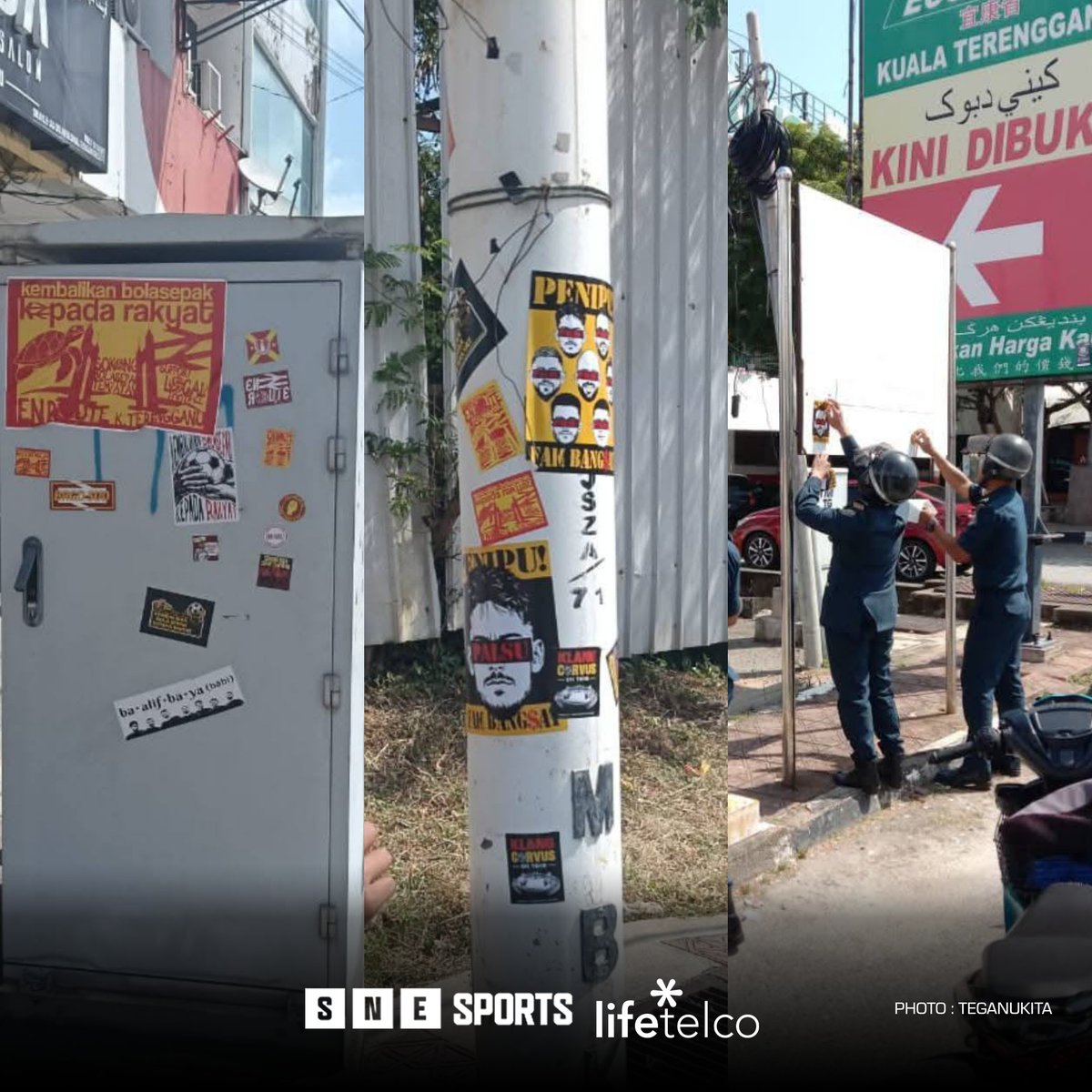 SNE_Sports's tweet photo. 🔴🟡⚪️ Sticker by UltraSel around Kuala Terengganu
📷 : Teganukita
#LigaSuper #TERSEL #SFC #UltraSel
#SNESports
#LifeTelco https://t.co/tx1cFcs0N9