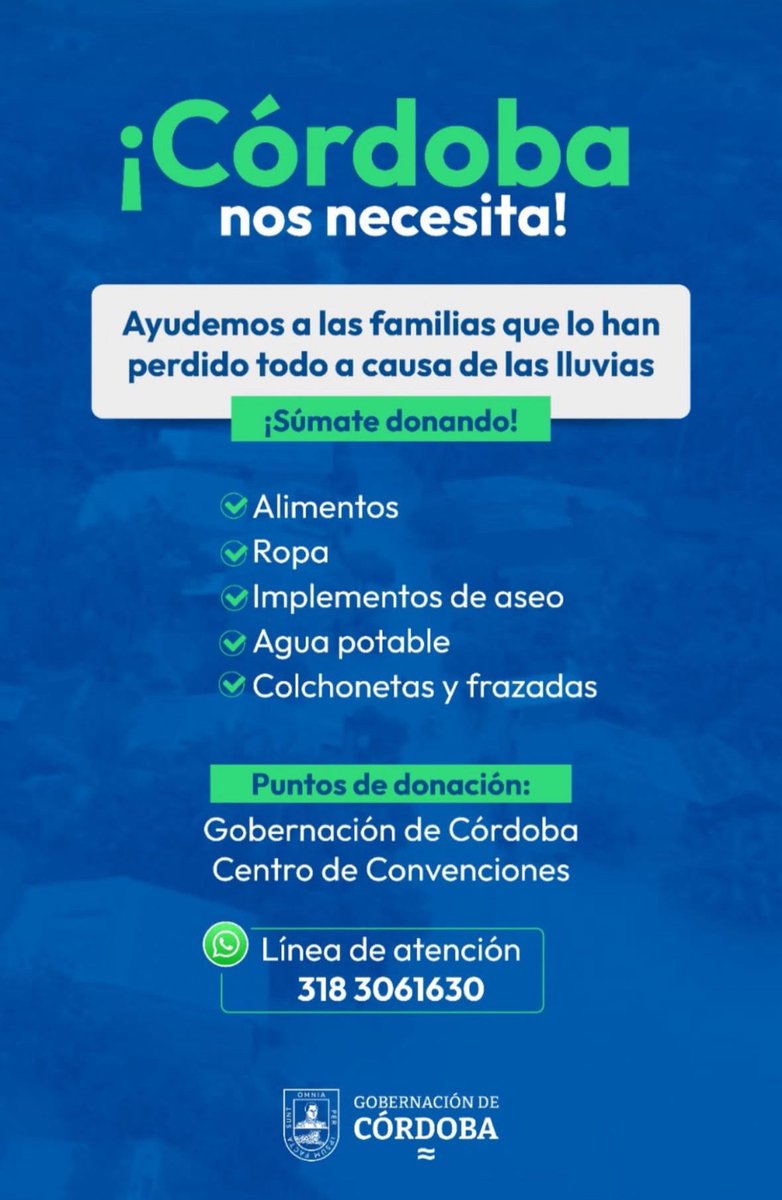 MajoDoriaT's tweet photo. #SOSCordoba

Queridos amigos, les pido ayudarme a amplificar este mensaje, en mi departamento Córdoba muchas familias lo han perdido todo por las inundaciones de las últimas horas. 

La situación es de extrema gravedad y muchos animalitos han fallecido @UNGRD @MinInterior https://t.co/F5oO3cgfR7