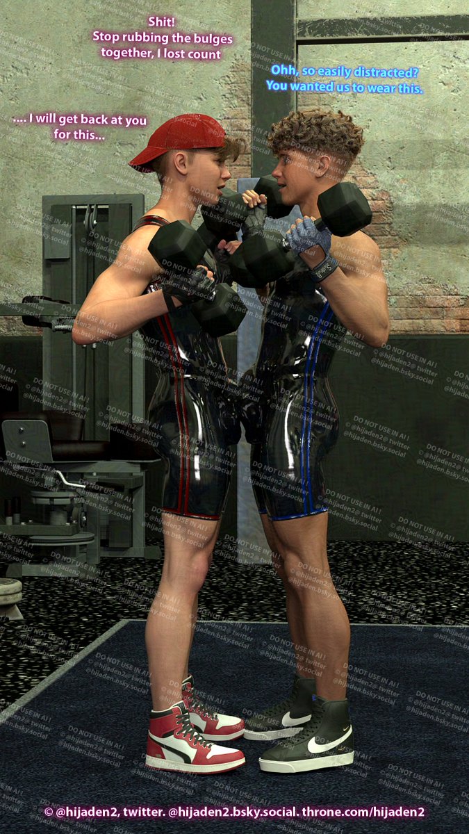 Hijaden2's tweet photo. (part 1) I mean, if you decided this is the outfit your going to work out in. Then you have to to count on getting distracted, both of you. 😁
#rubberman #latex #3DCG #twinks #comic https://t.co/mRQz7ogXRS