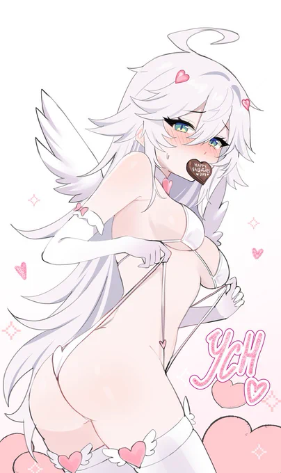 Valentine's Day YCH slots open! $50 per character DM me if interested ('• ω •`) #YCH #ValentinesDay