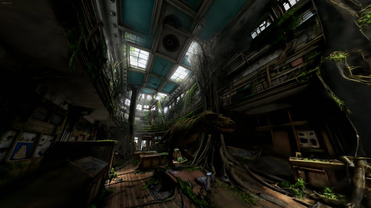 smallfly's tweet image. A few stills from the video shared previously, showing world manipulation on a 3D Gaussian Splat captured with the #PortalCam, using #Marble from @theworldlabs.