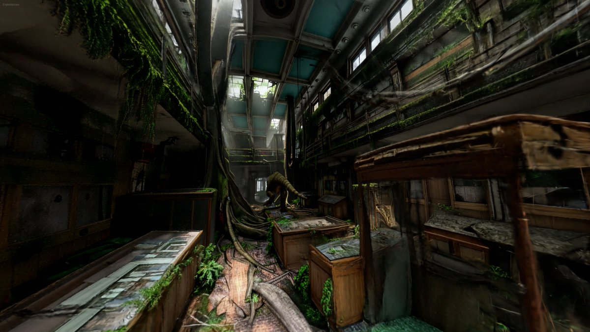 smallfly's tweet image. A few stills from the video shared previously, showing world manipulation on a 3D Gaussian Splat captured with the #PortalCam, using #Marble from @theworldlabs.