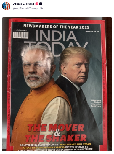 _prashantnair's tweet photo. President Trump on Truth Social 👇

(7.56 PM today)

#Nifty #USIndia #TradeDeal @CNBCTV18News