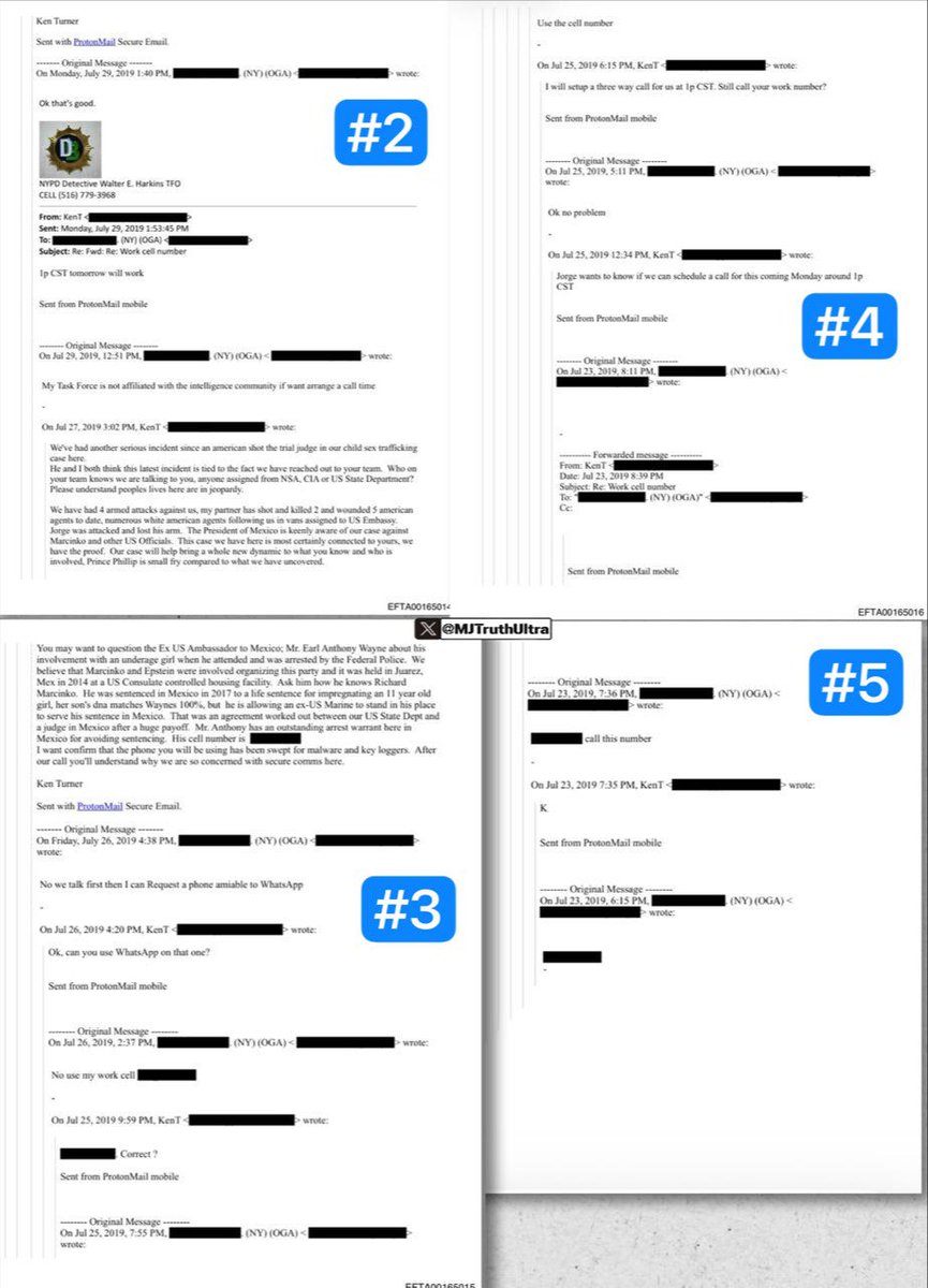 UPDATE: Epstein Files

Epstein Didn't Kill Himself — “We don’t believe it was Suicide” — Mexico-Based Videos Tie Him to SEAL Team Six Founder, Ex-US Ambassador, and High-Level Cover-Ups Involving Murders, Bribes, and Embassy Attacks

These five ProtonMail emails (July–August